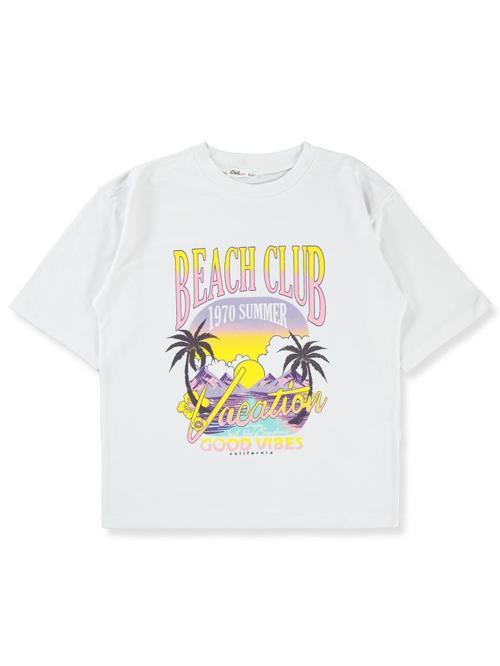 Beache Clup 10-13 Yaş Tişört - Beyaz11-12 Yaş