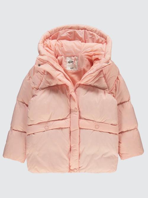 Over Size 10-13 Yaş Mont - Pudra10-11 Yaş