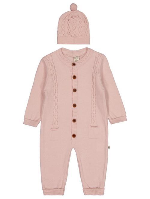 Düğmeli 3-12 Ay Tulum - Pembe6-9 Ay