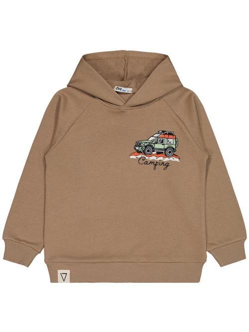 Araba Camping Baskılı 6-9 Yaş Sweatshirt - Kahverengi9-10 Yaş