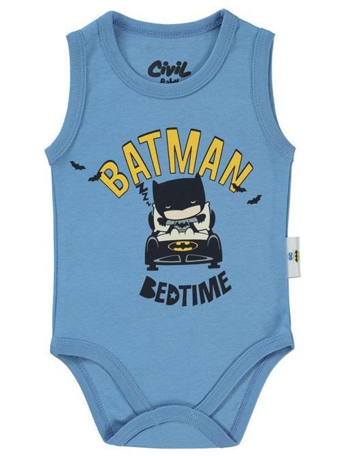 Civil Baby Renklı Batman 1-18 Ay Çıtçıtlı Badi - Mavi12-18 Ay