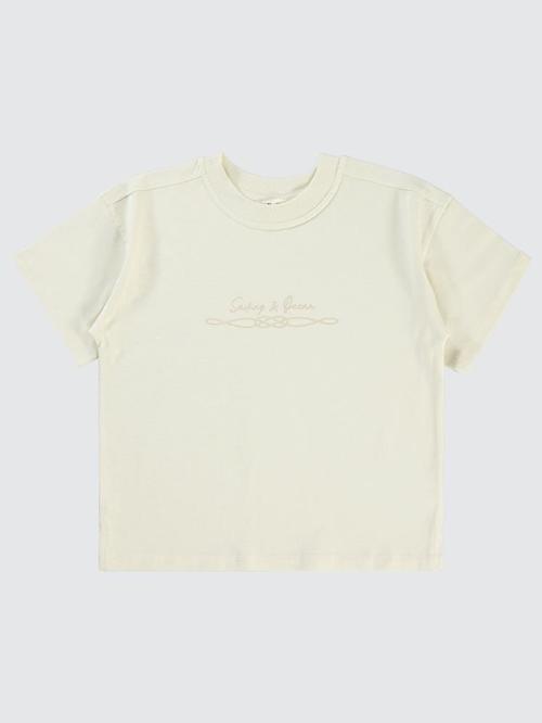 Sailing Baskılı Oversize 6-9 Yaş Tişört - Fil Dişi7-8 Yaş