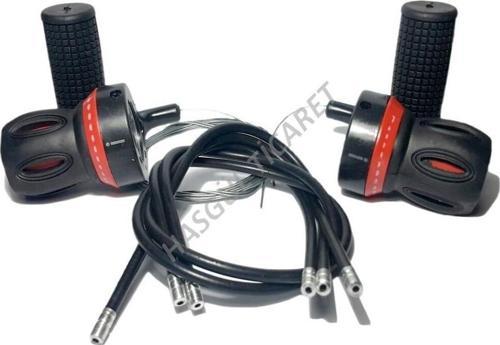 BİSİKLET VİTES KOLU KIRMIZI NOKTALI 3X7 UYUMLU