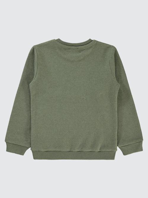 96 Nakışlı 10-13 Yaş Sweatshirt - Haki10-11 Yaş