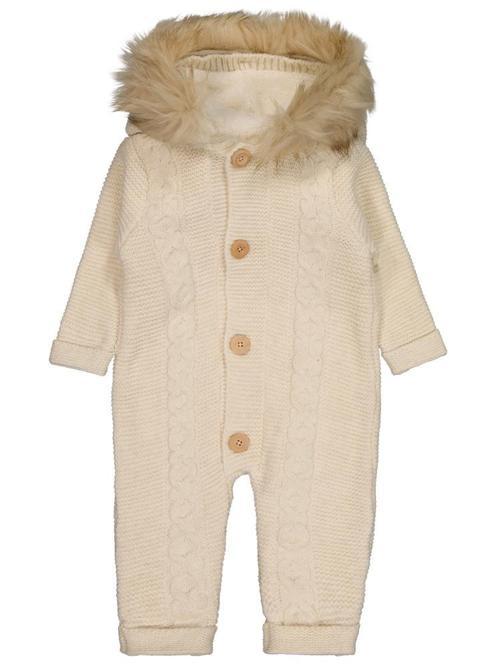 Kapşonlu 3-12 Ay Tulum - Ekru6-9 Ay