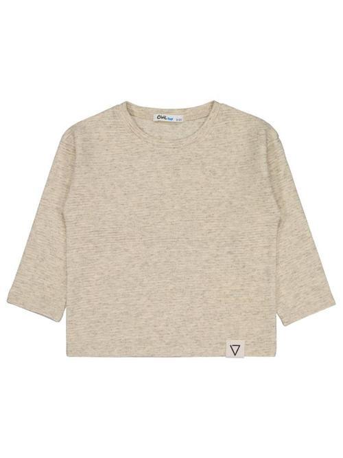 Kendinden Çizgili 2-5 Yaş Sweatshirt - Bej2-3 Yaş