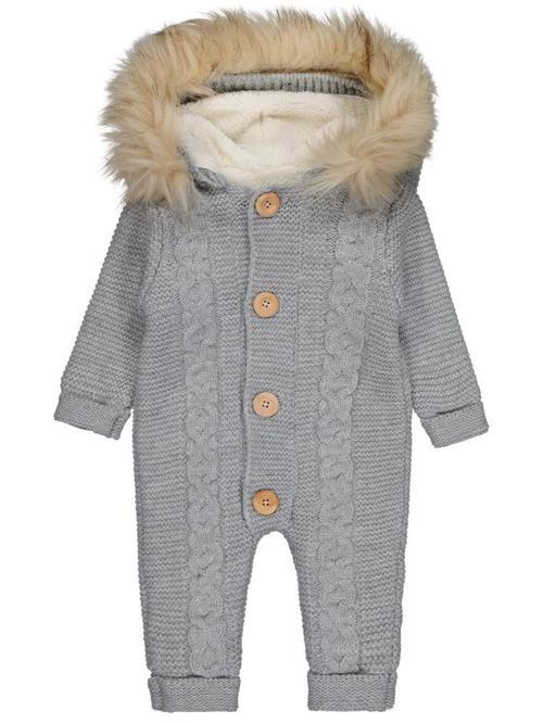 Kapşonlu 3-12 Ay Tulum - Gri3-6 Ay