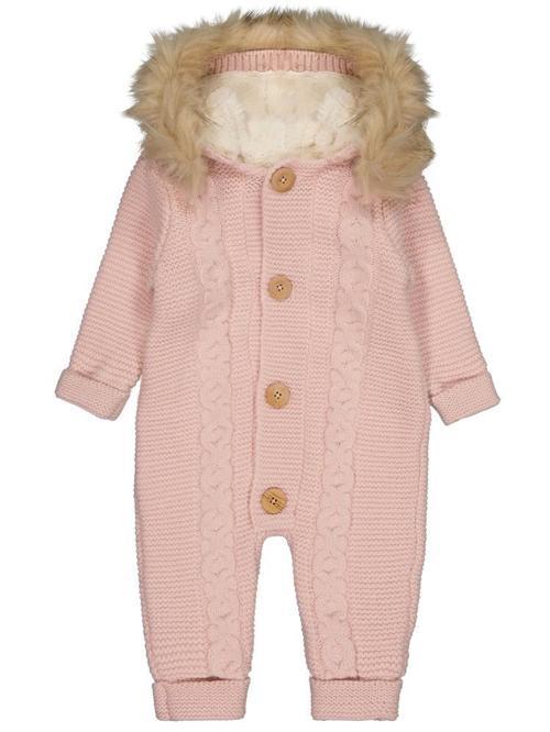 Kapşonlu 3-12 Ay Tulum - Pembe12-18 Ay