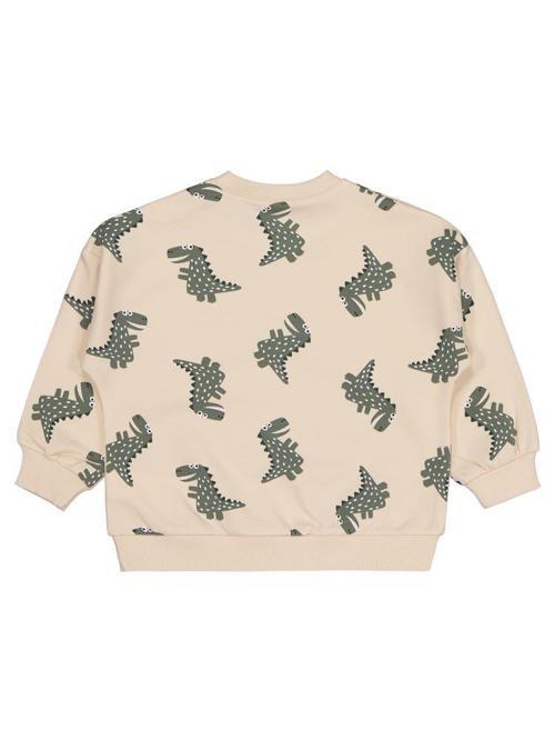 Benekli Dino Empirme 6-18 Ay Sweatshirt - Bej18-24 Ay
