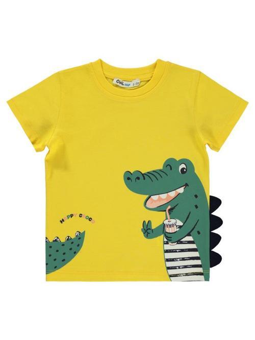 Timsah Baskılı 2-5 Yaş Tişört - Sarı2-3 Yaş