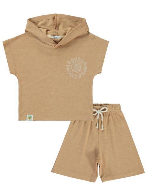 Yarasa Kol Kapşonlu 2-5 Yaş Takım - Gri3-4 Yaş