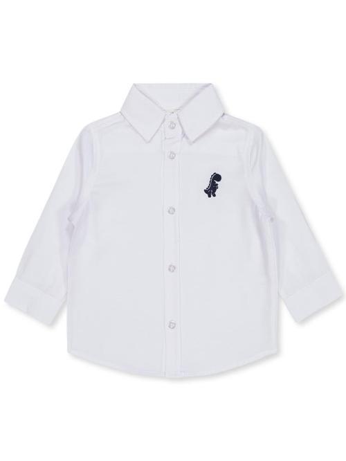 Dinozor Nakışlı 6-18 Ay Gömlek - Beyaz12-18 Ay