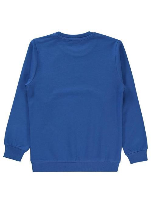 Baskılı 6-9 Yaş Sweatshirt - Mavi6-7 Yaş