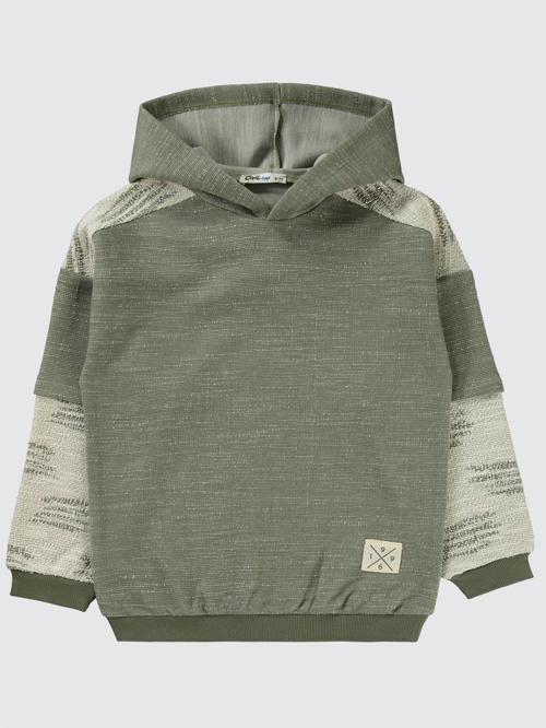 1996 Armalı Kapşonlu 6-9 Yaş Sweatshirt - Haki6-7 Yaş