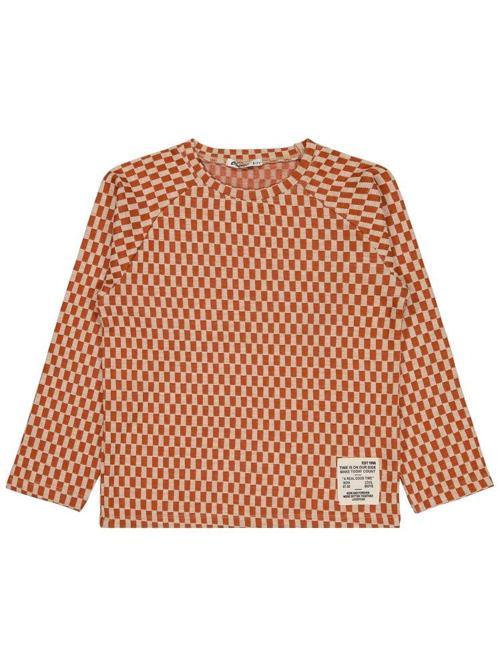 Dama Desenli 6-9 Yaş Sweatshirt - Turuncu6-7 Yaş