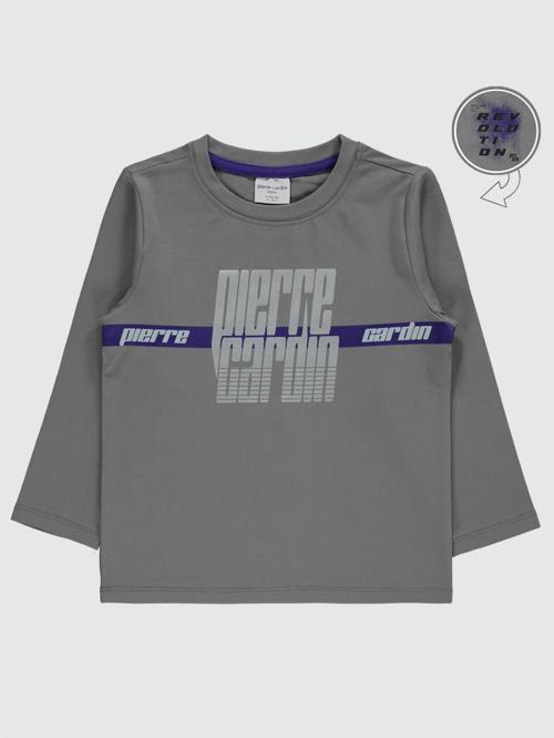 Sırtı Revolutıon Baskılı 2-5 Yaş Sweatshirt - Gri2-3 Yaş