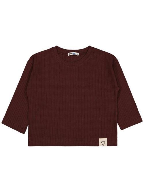 V13937 Civil Boys Jakar Petek  2-5 Yaş Sweatshirt - Bordo4-5 Yaş