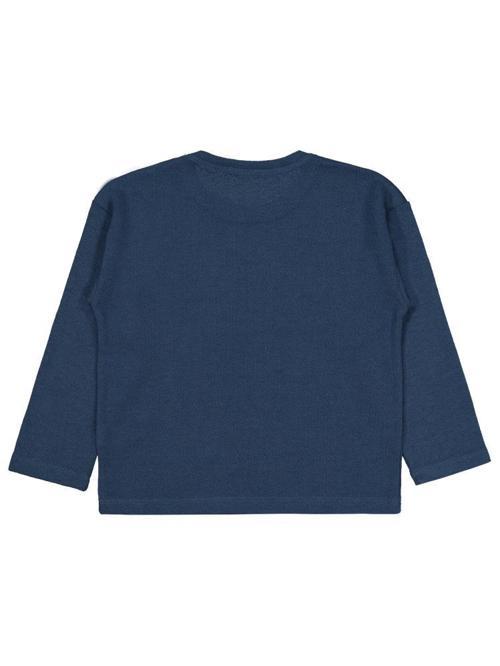 V24029   Civil Boys Jakarlı Basic 6-9 Yaş Sweatshirt - Mavi7-8 Yaş