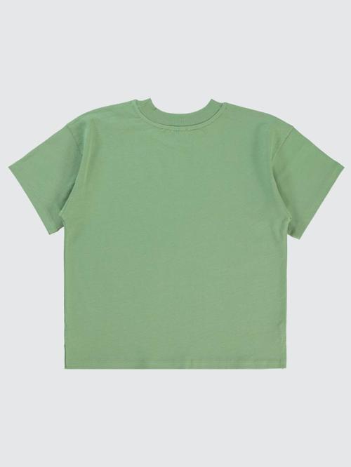 Sailing Baskılı Oversize 6-9 Yaş Tişört - Haki7-8 Yaş