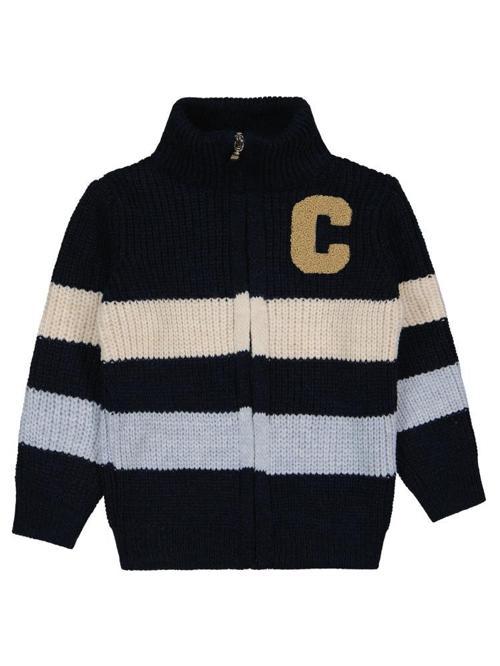 C Nakışlı Çizgili 2-5 Yaş Hırka - Lacivert5-6 Yaş