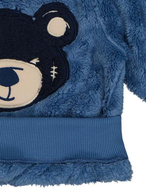4164 Civil Boys Ayı Nakışlı 2-5 Yaş Sweatshirt - Mavi3-4 Yaş
