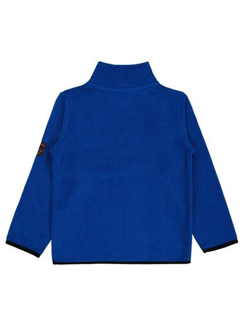 4166-3 Civil Boys Fermuarlı Armalı Polar 10-13 Yaş Sweatshirt - Mavi13-14 Yaş
