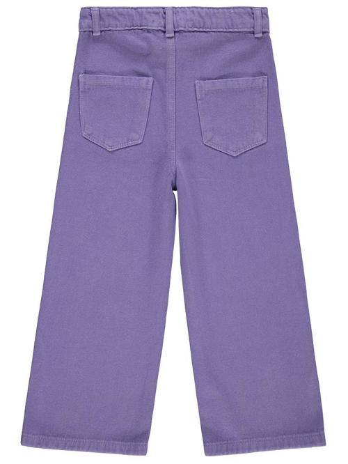 Çiçek Desenli 10-13 Yaş Pantolon - Lila11-12 Yaş
