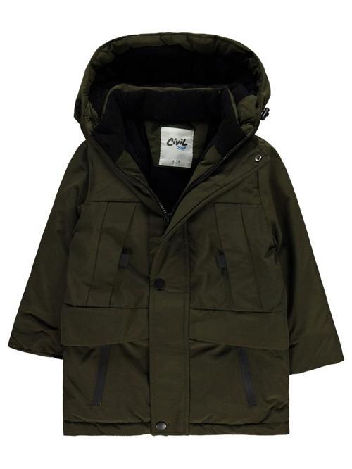 Cep Reflektörlü 2-5 Yaş Mont - Kahverengi3-4 Yaş