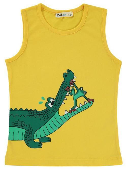 Timsah Baskılı 2-5 Yaş Tişört - Sarı2-3 Yaş