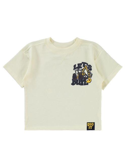 Lets Buıld Baskılı 2-5 Yaş Tişört - Ekru3-4 Yaş