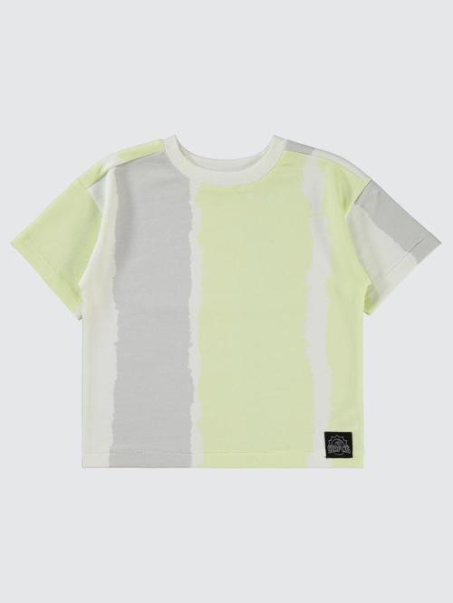 Dikey Batik Empirme 6-9 Yaş Tişört - Ekru7-8 Yaş