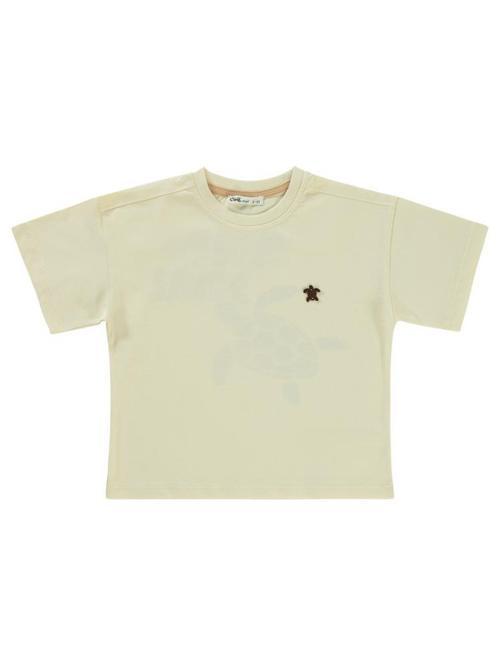 Kaplumbağa Baskılı 2-5 Yaş Tişört - Fil Dişi5-6 Yaş