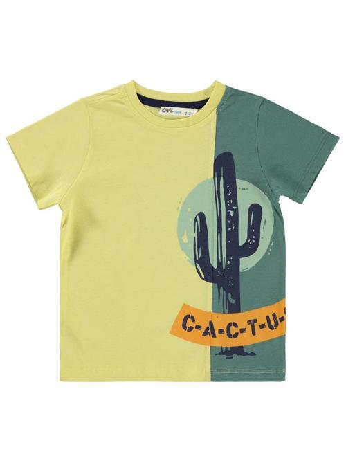 Az Us Kaktüs Baskılı 2-5 Yaş Tişört - Sarı2-3 Yaş