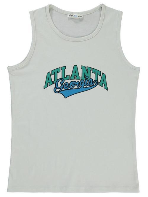 Atlanta Baskılı 10-13 Yaş Tişört - Gri10-11 Yaş