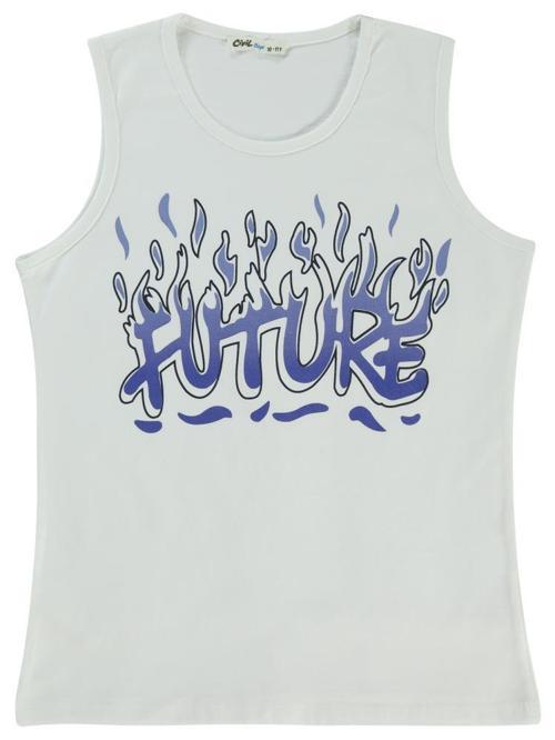 Future Baskılı 10-13 Yaş Tişört - Beyaz11-12 Yaş