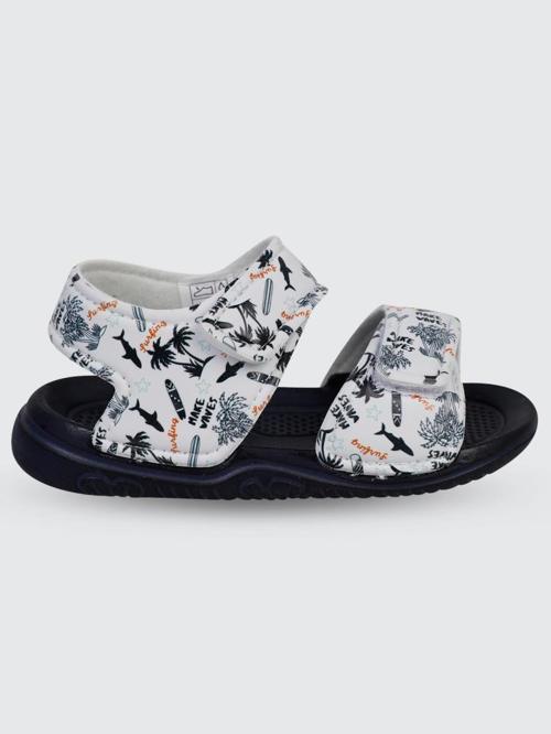 Palmiye Baskılı 26-30 Numara Sandalet - Beyaz30-34