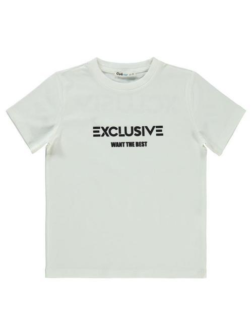 Exclusıve Baskılı 10-13 Yaş Tişört - Beyaz10-11 Yaş