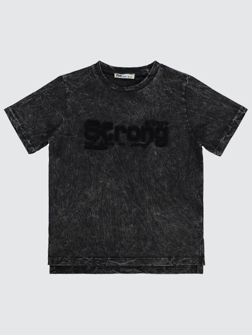 Strong Baskılı 10-13 Yaş Tişört - Siyah11-12 Yaş