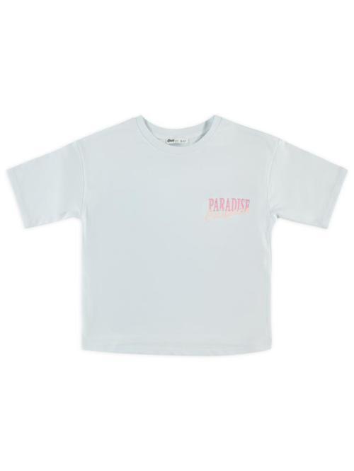 Palmiye Baskılı 10-13 Yaş Tişört - Beyaz13-14 Yaş