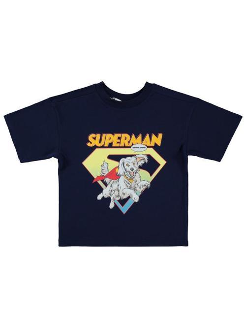 Süperman Krypto Baskılı 2-5 Yaş Tişört - Lacivert5-6 Yaş