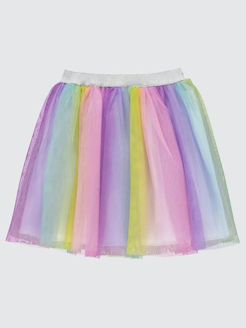 Renkli Tüllü 4-9 Yaş Etek - Pembe9-10 Yaş