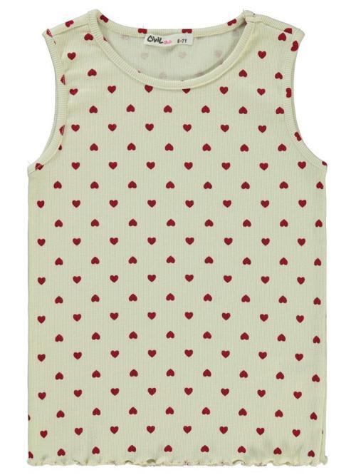 Kalp Empirme 6-9 Yaş Tişört - Fil Dişi8-9 Yaş