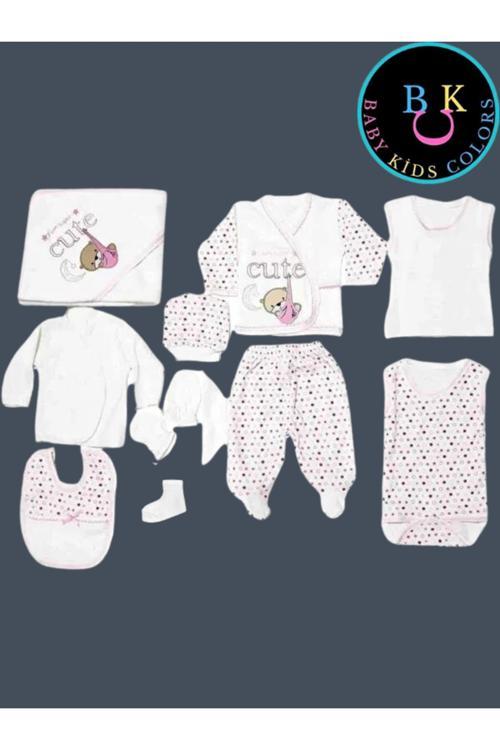 Cute 10 Parça Hastahane Çıkışı Yeni Doğan Zıbın Set