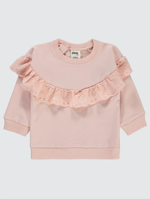 Fistolu 6-18 Ay Sweatshirt - Pudra6-9 Ay