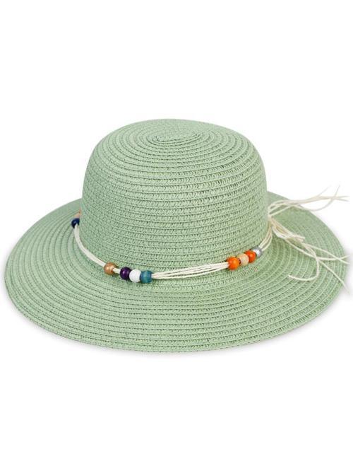 BASİC 6-9 YAŞ KIZ HASIR ŞAPKA - YeşilStandart