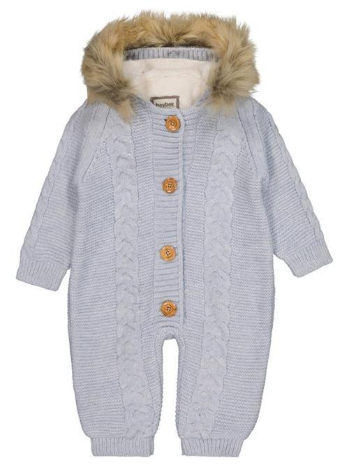 Kapşonlu 3-12 Ay Tulum - Mavi6-9 Ay