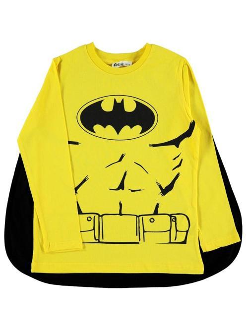 Baskılı Pelerinli 10-13 Yaş Sweatshirt - Sarı12-13 Yaş