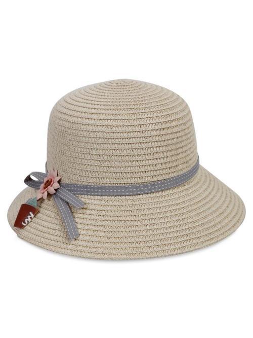 6-9 Yaş Kız Çocuk Hasır Şapka - BejStandart