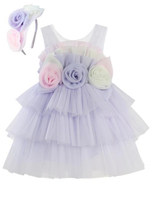 2-5 Yaş Abiye - Lila3-4 Yaş