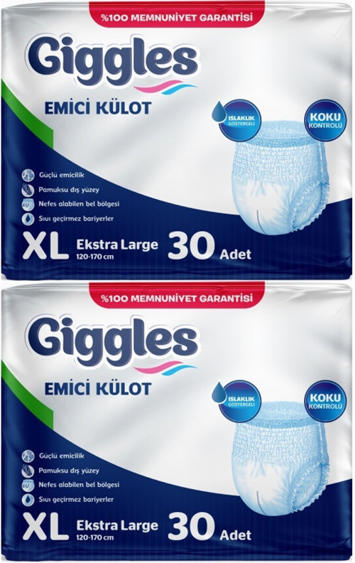 Hasta Bezi Yetişkin Emici Külot Ekstra Büyük (XL) 60 Adet (2PK*30)
